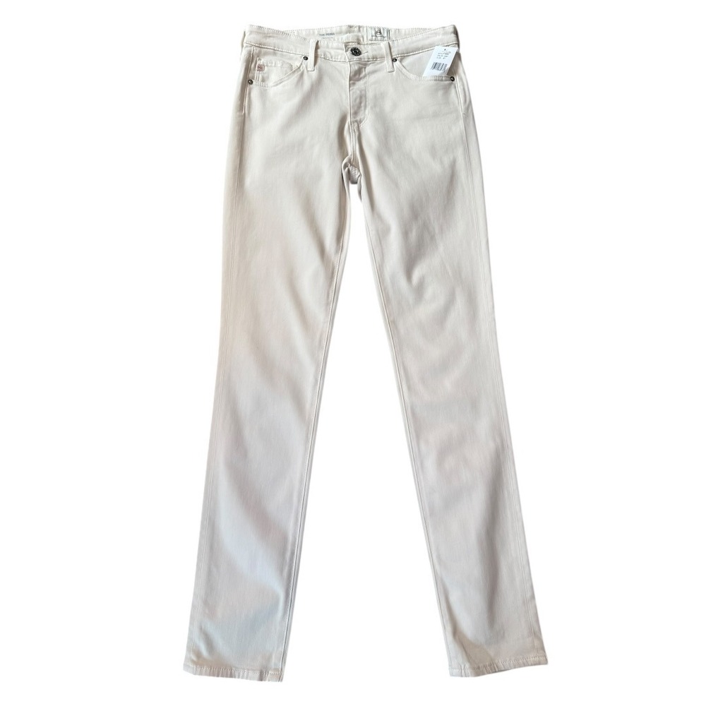 AG Adriano Goldschmied The‎ Prima Cigarette Leg Jeans Cream Off White 4 27 NEW